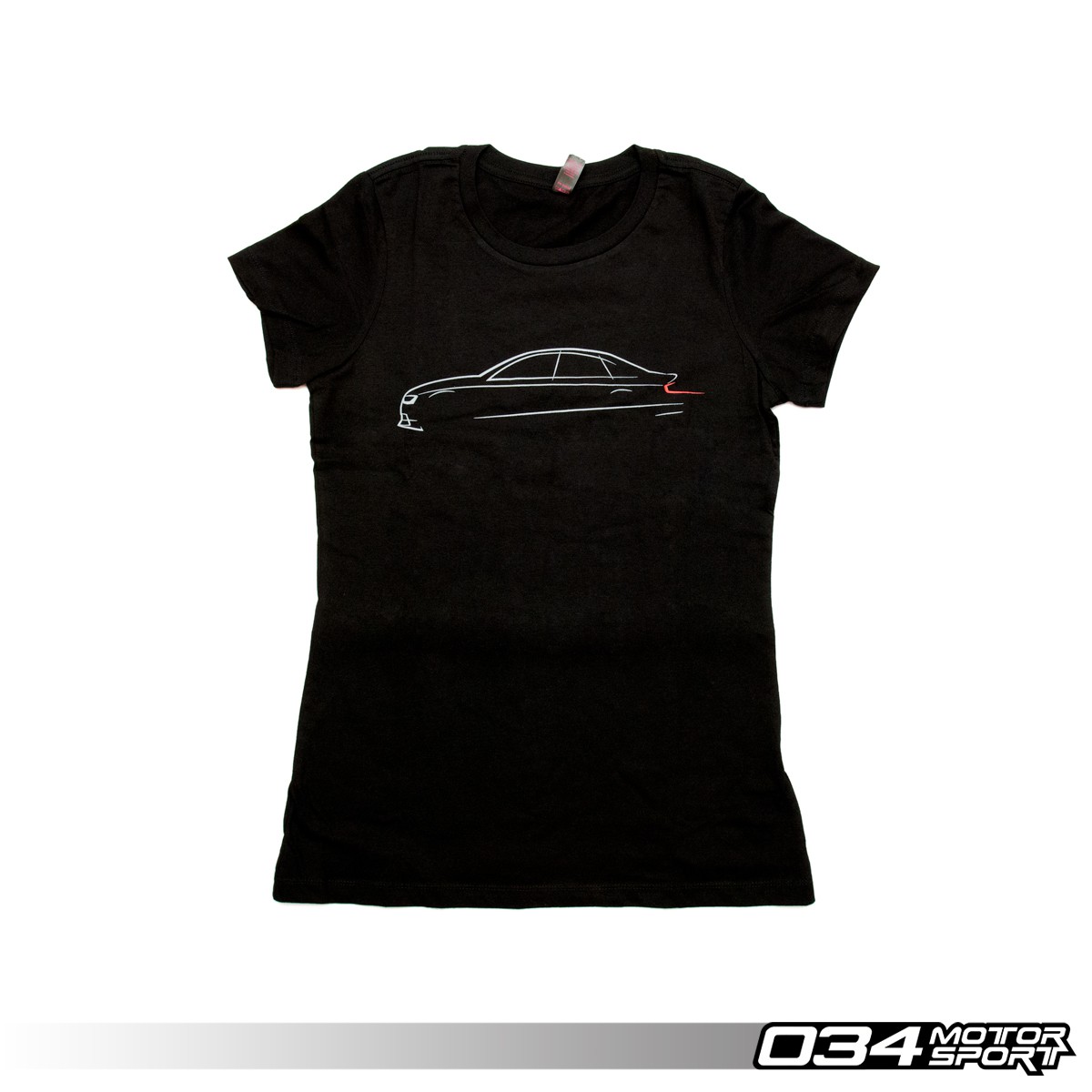 034Motorsport Womens T-Shirt, B8.5 Audi Sedan Line Art, Front | 034-A01-1014-W