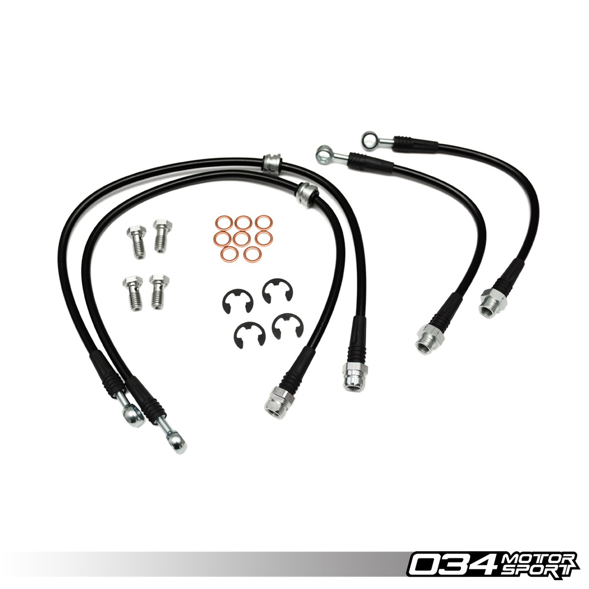 2 Techna-Fit Brake Lines VW 8/80-84 CABRIO/CABRIOLET FRONTS VK-100F