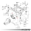 Installation Diagram of 034Motorsport Billet Aluminum Rear Differential Carrier Mount Insert Upgrade for B8 Audi A4/S4/RS4, A5/S5/RS5, Q5/SQ5 & C7 Audi A6/S6/RS6, A7/S7/RS7 | 034-505-2016